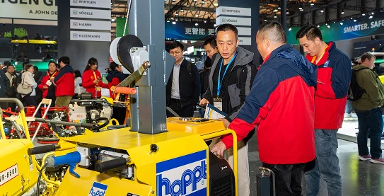 Hoppt compaction equipment on the stand at bauma CHINA in Shanghai