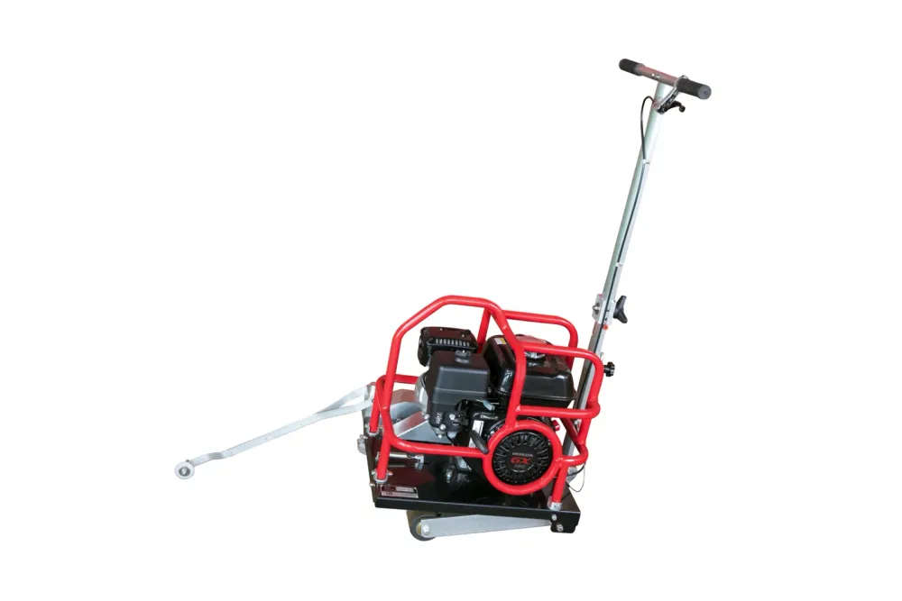 HSCC6.0-GX160 soft concrete cutter — three-quarter view with the guide arm out front